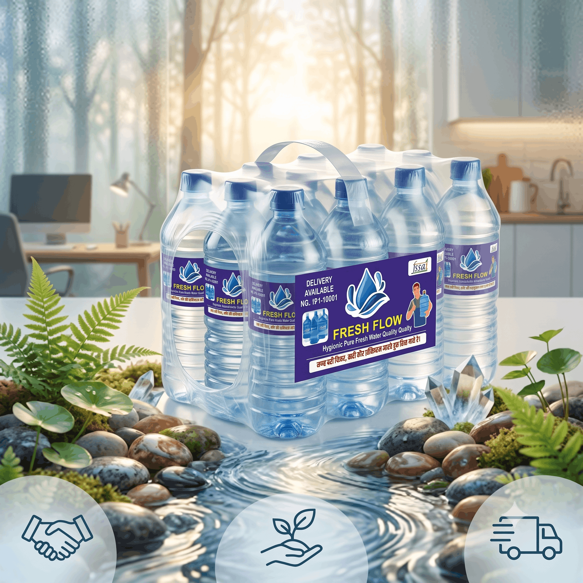 Home 1 ltr mineral water bottle