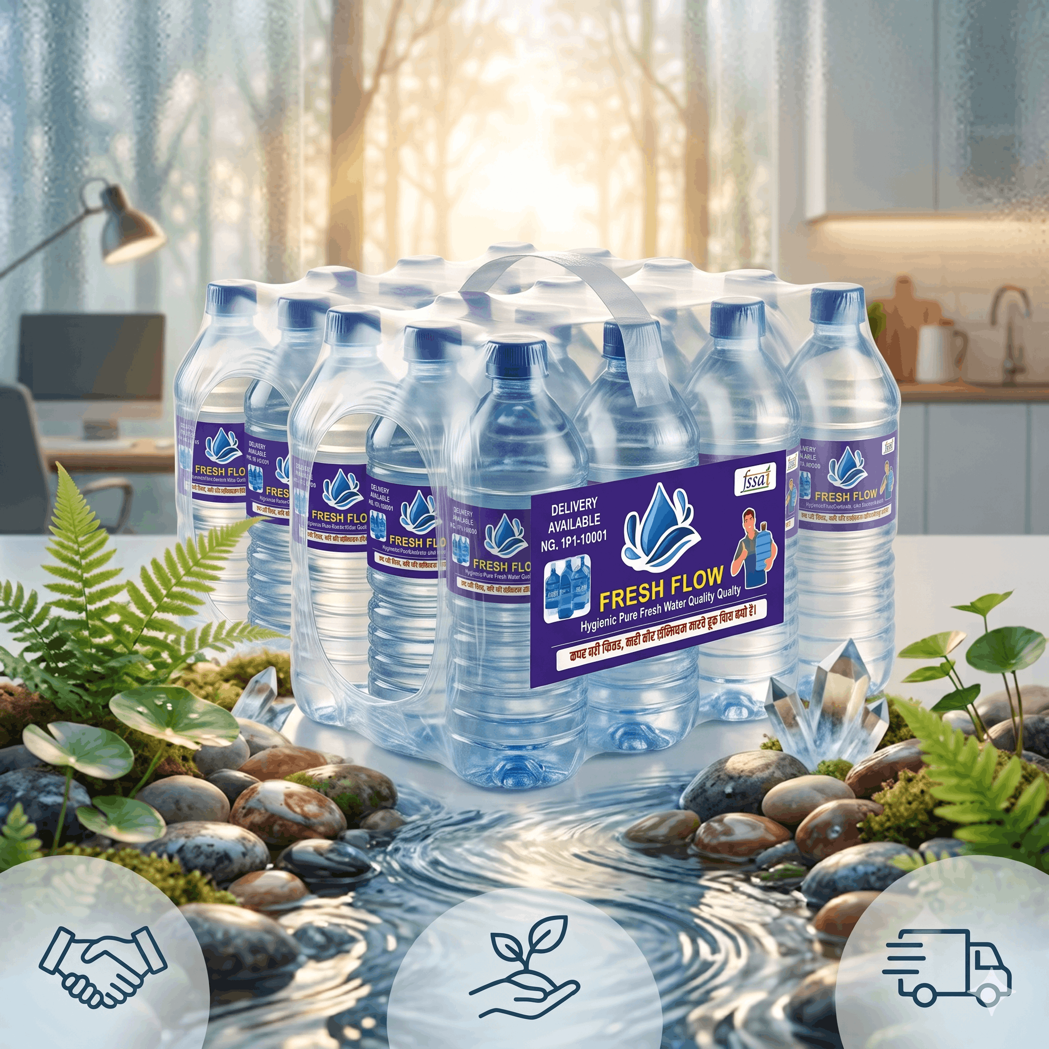 Home 250 ml mineral water bottle