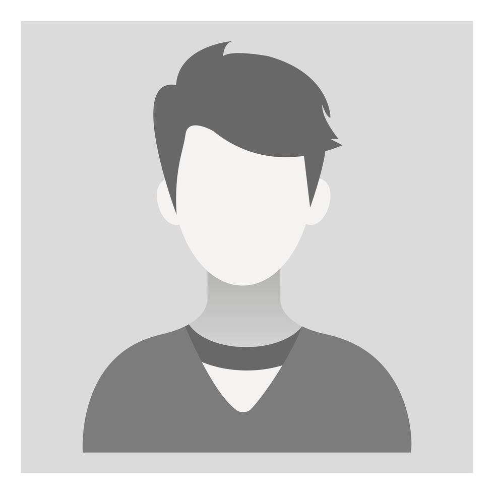 male profile picture placeholder for social media forum dating site chat operator design social profile template default avatar icon flat style free vector